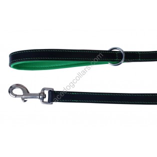 Ace Comfy Matching Leather Lead with PADDED Leather Handle ~ length 44" (10 Colors)